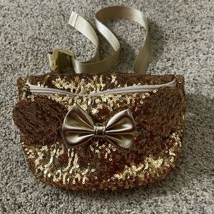 Loungefly Gold Glitter Belt Bag
